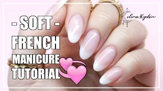 SOFT FRENCH MANICURE TUTORIAL | GEL NAILS | LIGHT ELEGANCE | JIMMYGEL | SOAK OFF GEL