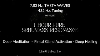 1 HOUR PURE SCHUMANN RESONANCE 7,83 Hz - 432Hz Tuning- NO MUSIC #schumannresonance #earthsounds