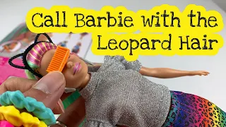 Barbie Leopard Rainbow Hair unboxing play and test