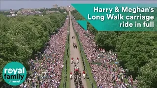 Royal Wedding: Harry and Meghan's Long Walk carriage ride in full