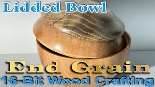 How I turned a cherry and Pecan Lidded wooden bowl on a lathe. #woodworking #wood #woodturning