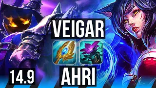 VEIGAR vs AHRI (MID) | Rank 4 Veigar, 42k DMG | NA Challenger | 14.9