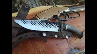 Knife build.  Bowie from Rasp and Antler