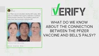 VERIFY: Is there a connection between the Pfizer vaccine and Bell's palsy?