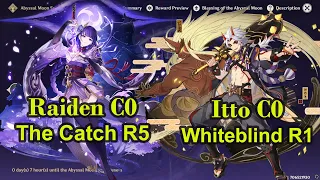 Itto C0 Whiteblind & Riaden C0 Catch Spiral abyss 2.7 floor 12 genshin impact