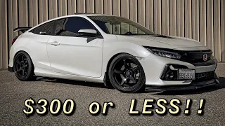 Best Cosmetic Mods for UNDER $300!! | 2016 - 2021 Honda Civic