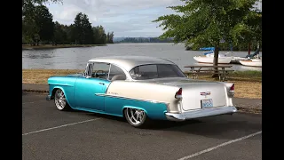 ProTouring 1955 Chevy Belair build by MetalWorks featuring an Art Morrison chassis & Wegner engine.