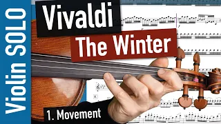 A. Vivaldi: Winter 1. Movement CLOSE UP Violin SOLO - The Four Seasons | violin sheet music