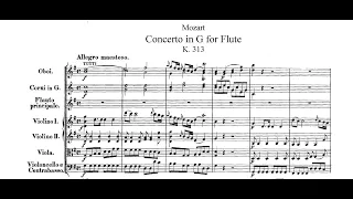 Wolfgang Amadeus Mozart - Flute Concerto in G Major, KV. 313 (with Score)