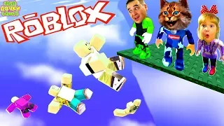 King of the hill and the FLOOR IS LAVA and SURVIVAL in ROBLOX #2! ADVENTURE CAT GAMER