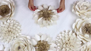 DIY Paper Flower Tutorial | My Wedding Backdrop Flowers | Template #5