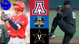 #5 Arizona v #4 Vanderbilt (AMAZING GAME!) | College World Series | 2021 College Baseball Highlights