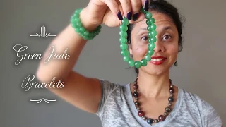 Wear Bright Green Jade Bracelets - Satin Crystals