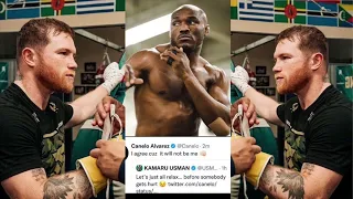 CANELO ALVAREZ GOES IN￼ BEAST MODE ON KAMARU USMAN AFTER BEING THREATENED,IM MEXICAN & I’LL F YOU UP