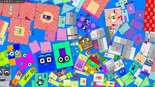 Giant Numberblocks Play Angry Birds Game | The floor is Lava!! Survival Challenge by Algodoo
