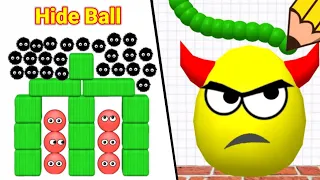 📲♥️ Hide Ball brain teaser games (draw to smash)  2048 gameplay part 12