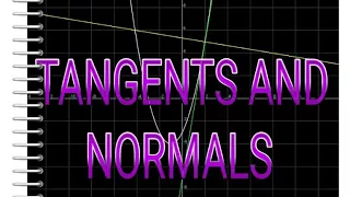 Equations of the tangent and normal to the curve part 1