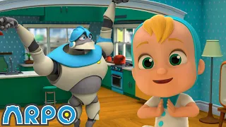 CAN'T STOP DANCING!!! Robot Dance Machine?! | ARPO | Songs and Cartoons | Best Videos for Babies