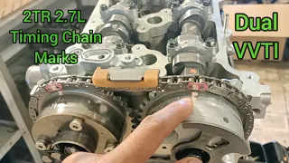 2TR Dual VVTI 2.7L Engine Timing Chain Marks Of Toyota Hilux