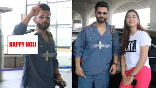 Rahul Vaidya And Disha Parmar Arrive New Car | Spotted At Airport