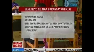 UB: Benepisyo ng mga barangay official