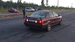 Audi 80 2.2t drag launch 11.4 402m