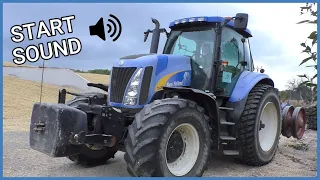 OLD TRACTOR - New Holland TG285 🔊 Diesel Start Pure Sound 🔊