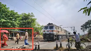 😲 STUPID PEOPLES CHEATING DEATH IN FRONT OF HIGH SPEED TRAIN