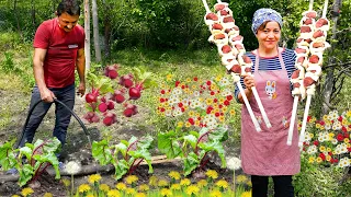 How to Grow Beets in the Village - Shish Kebab with Vegetable