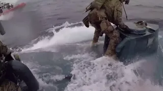 MUST WATCH VIDEO: Coast Guard conducts daring drug interception at sea