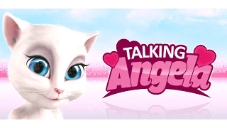 Говорящая Анжела - Кормим Анжелу. Купаем кошку - Talking Angela - Android GamePlay