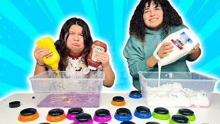 MYSTERY BUTTONS PICK Our SLIME Ingredients Challenge