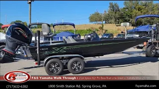 2024 Xpress X21 Pro Bass Boat Lime green w/ Yamaha Vmax 250 SHO. F & S Yamaha, Hanover PA