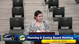 Planning and Zoning Board Meeting - July 12th, 2021 | City of Pharr