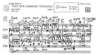 Luigi Nono - 'Hay que caminar' Soñando [w/score]