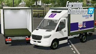 FS22 - Mercedes-Benz Sprinter Carrefour SHOPPING DELIVERY - Car for Farming Simulator 2022 Roleplay