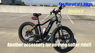 Episode 8:  A Final Accessory for the Aventon Aventure E-Bike to Soften the Ride!!