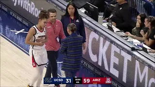 🤕 Jada Williams RAN OVER By Former HS Teammate, Exits While Having Her Best Game! | Arizona Wildcats