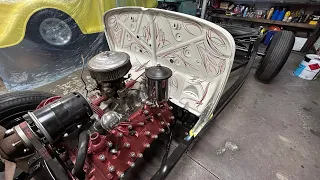 Painting the firewall, Stripping the Body. 32 Ford Build Part 19