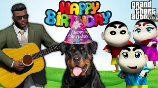 GTA 5: Celebrating Chop's Birthday🎂🎉 by Shinchan, Pinchan, Himawari & Franklin || PSS Gamer||