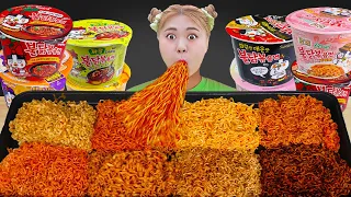 Mukbang Fire Spicy Noodle EATING SOUNG CHALLENGE by HIU 하이유