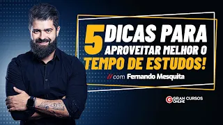 5 Dicas para aproveitar melhor o tempo de estudos! com Prof. Fernando Mesquita