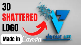 3D Shattered/Dispersion Logo on Canva & Photopea - Quick Tutorial 🔥