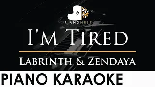 Labrinth & Zendaya - I'm Tired - Piano Karaoke Instrumental Cover with Lyrics