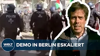 BERLIN: Pro-palästinensische Demonstration schlägt in Gewalt um - Polizei setzt Pfefferspray ein