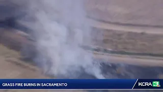 LIVE | LiveCopter3 is over a grass fire burning in south Sacramento.