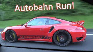 Autobahn Top Speed Run! 450HP BMW M2 vs 850HP 991 Turbo S vs 750HP Audi RS6