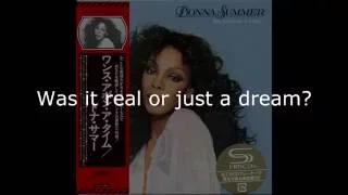 Donna Summer - I Love You LYRICS - SHM "Once Upon A Time" 1977