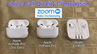 Apple AirPods Pro 2 Call Quality Comparison vs AirPods Pro vs EarPods Review