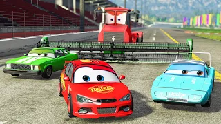 Lightning Mcqueen's Nightmare / Cars Movie Remake (Chick Gets Blended by Tractor) - BeamNG.drive